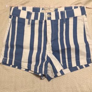 High waisted striped shorts